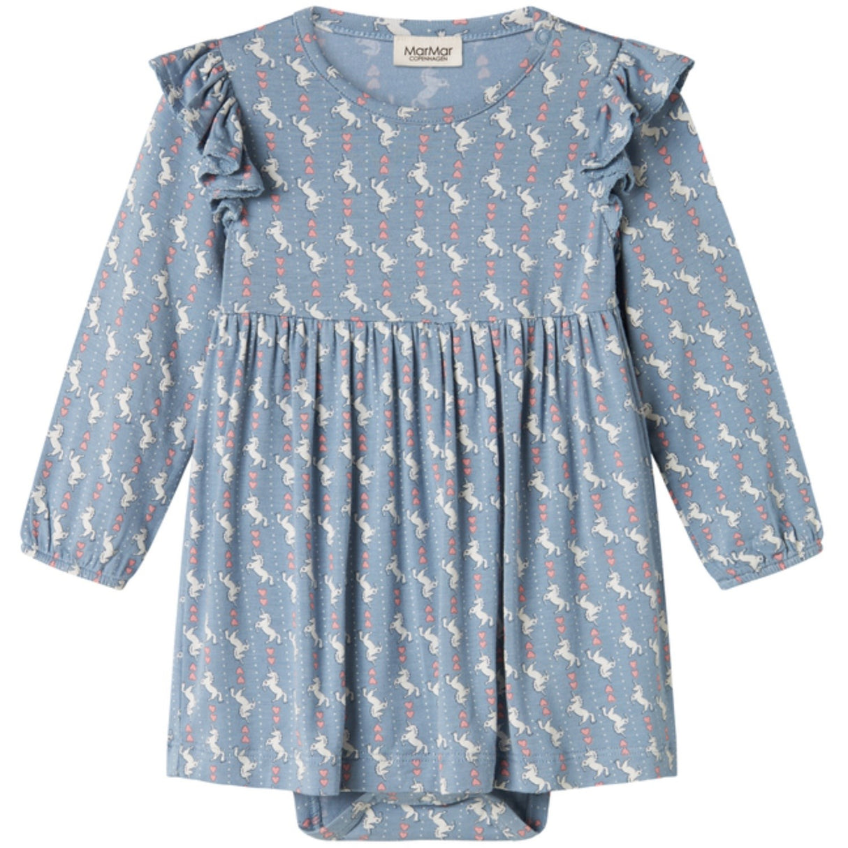 MarMar Smooth Jersey Unicorn Dream Ramona Frill LS Kjole