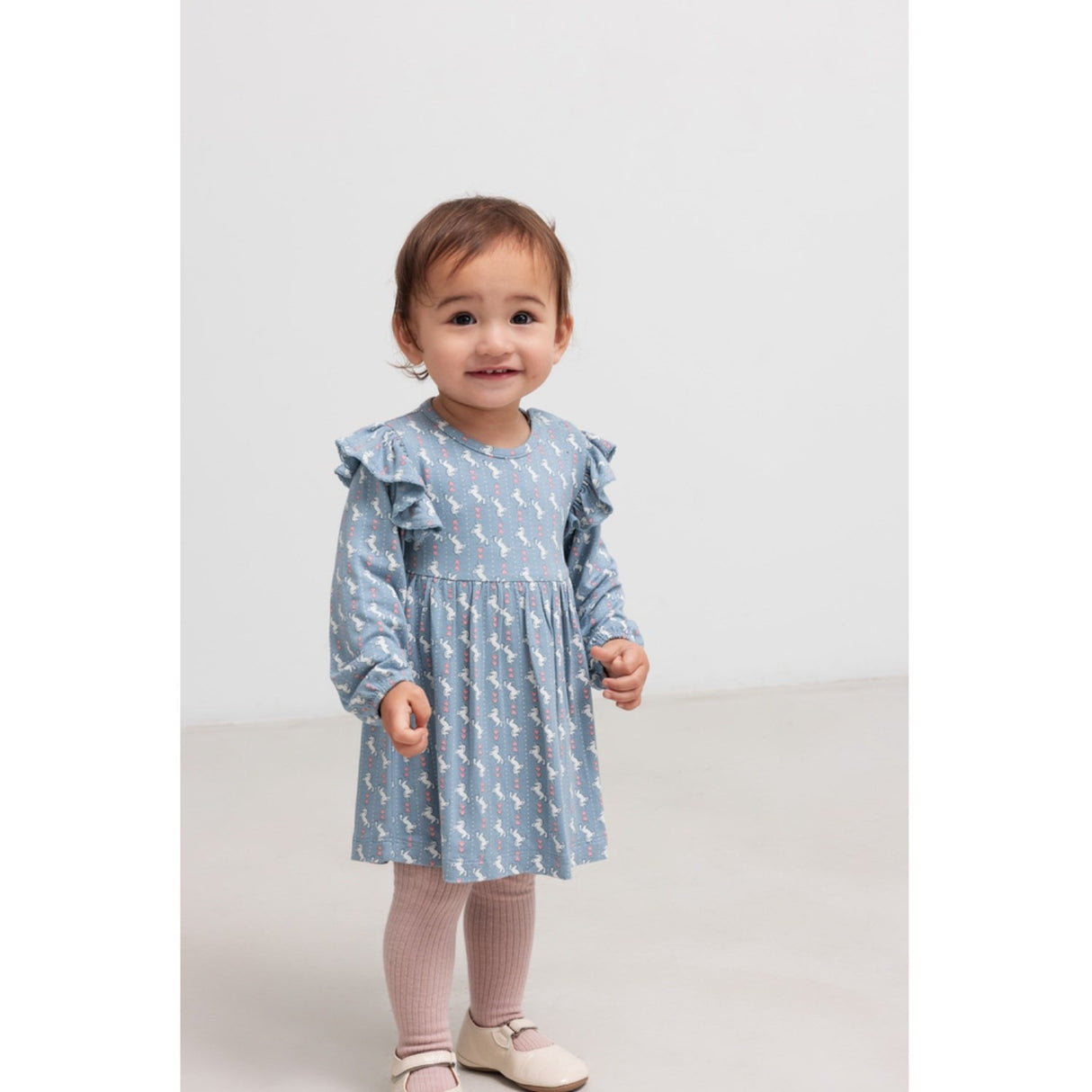 MarMar Smooth Jersey Unicorn Dream Ramona Frill LS Kjole