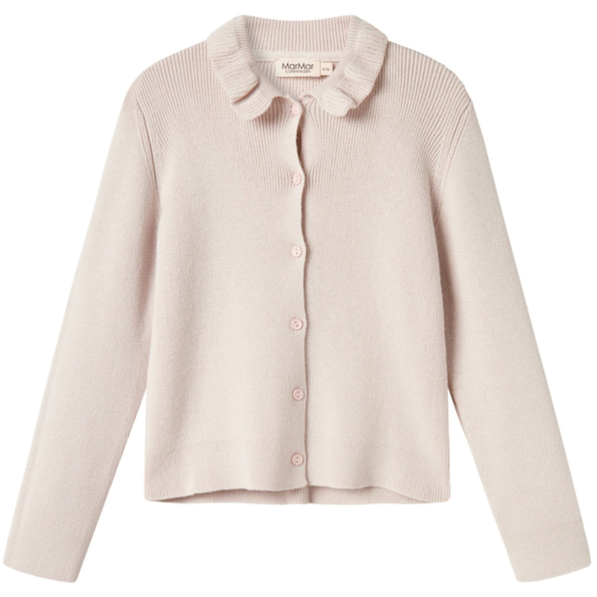 MarMar Light Cotton Wool Rib Vanilla Tilda Strikk Cardigan