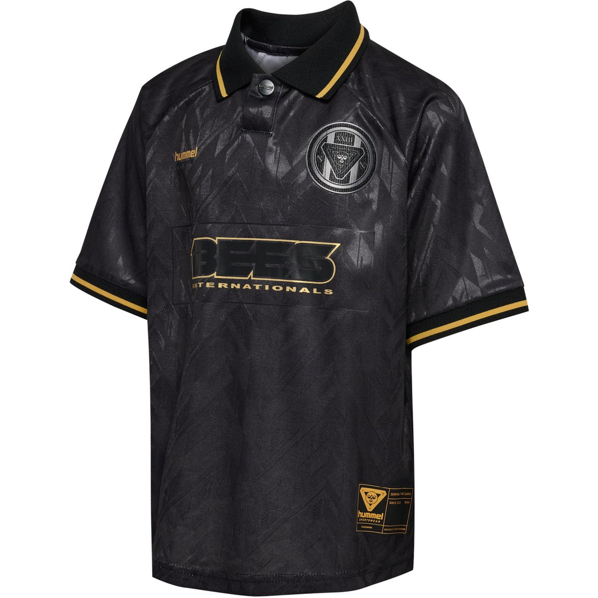 Hummel Black Jr Loose Bay Soccer Jersey S/S