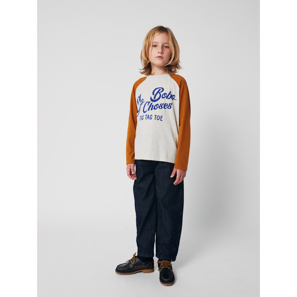 Bobo Choses Brown Go Bobo Ranglan Ermer T-Shirt