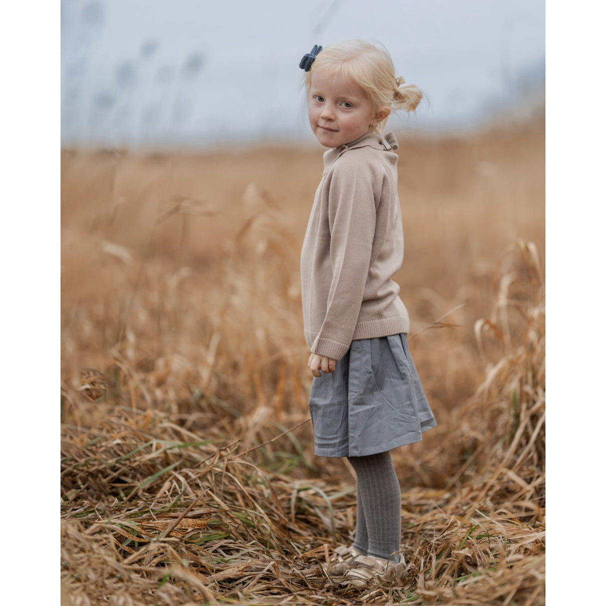 Hanevild Cream Oatmeal Lea Blouse, Merino Ull