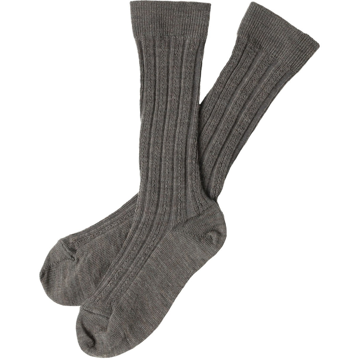 FUB Dark Beige Melange 2-Pakning Knee Stockings