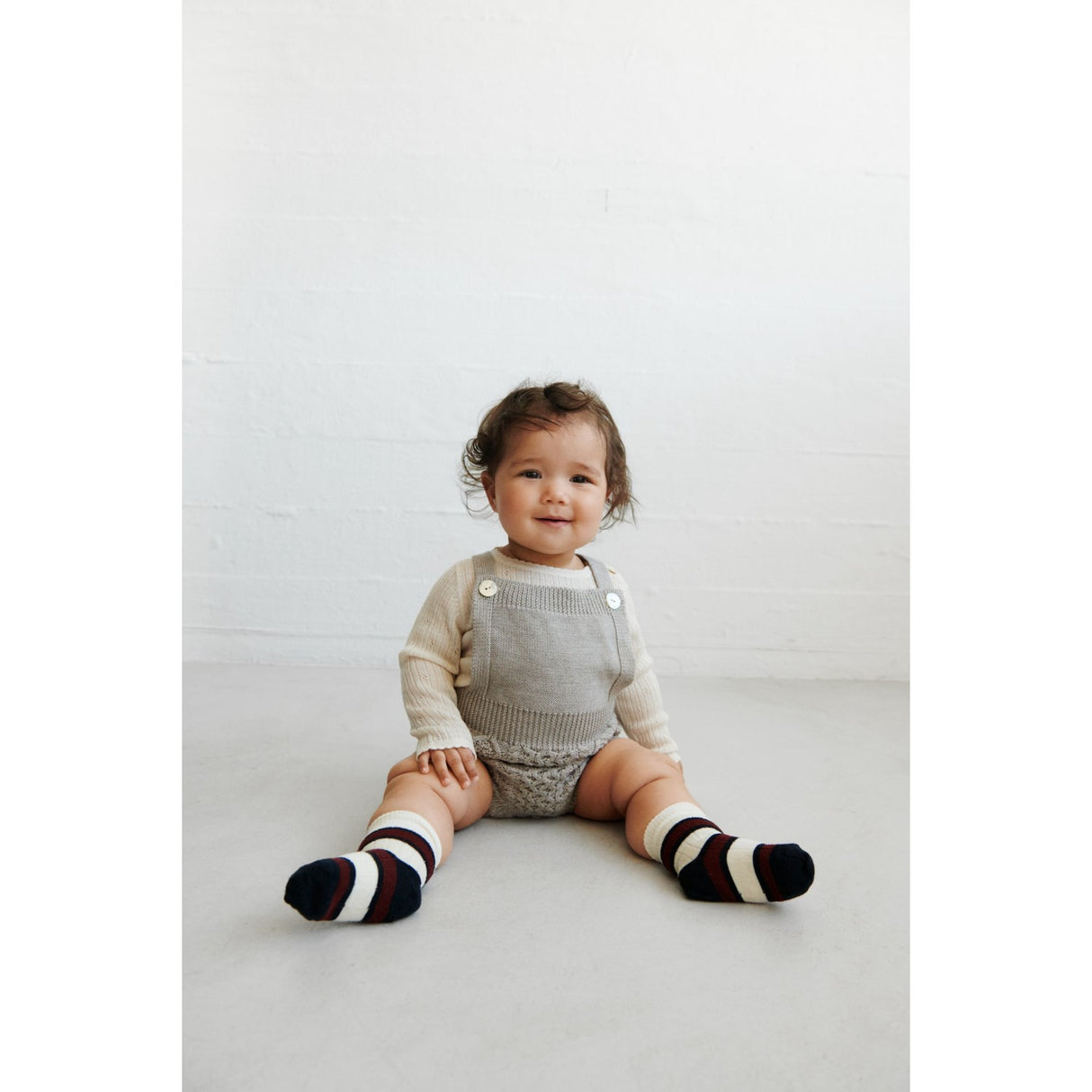 FUB Ecru 2-Pakning Two-tone Stripe Strømper