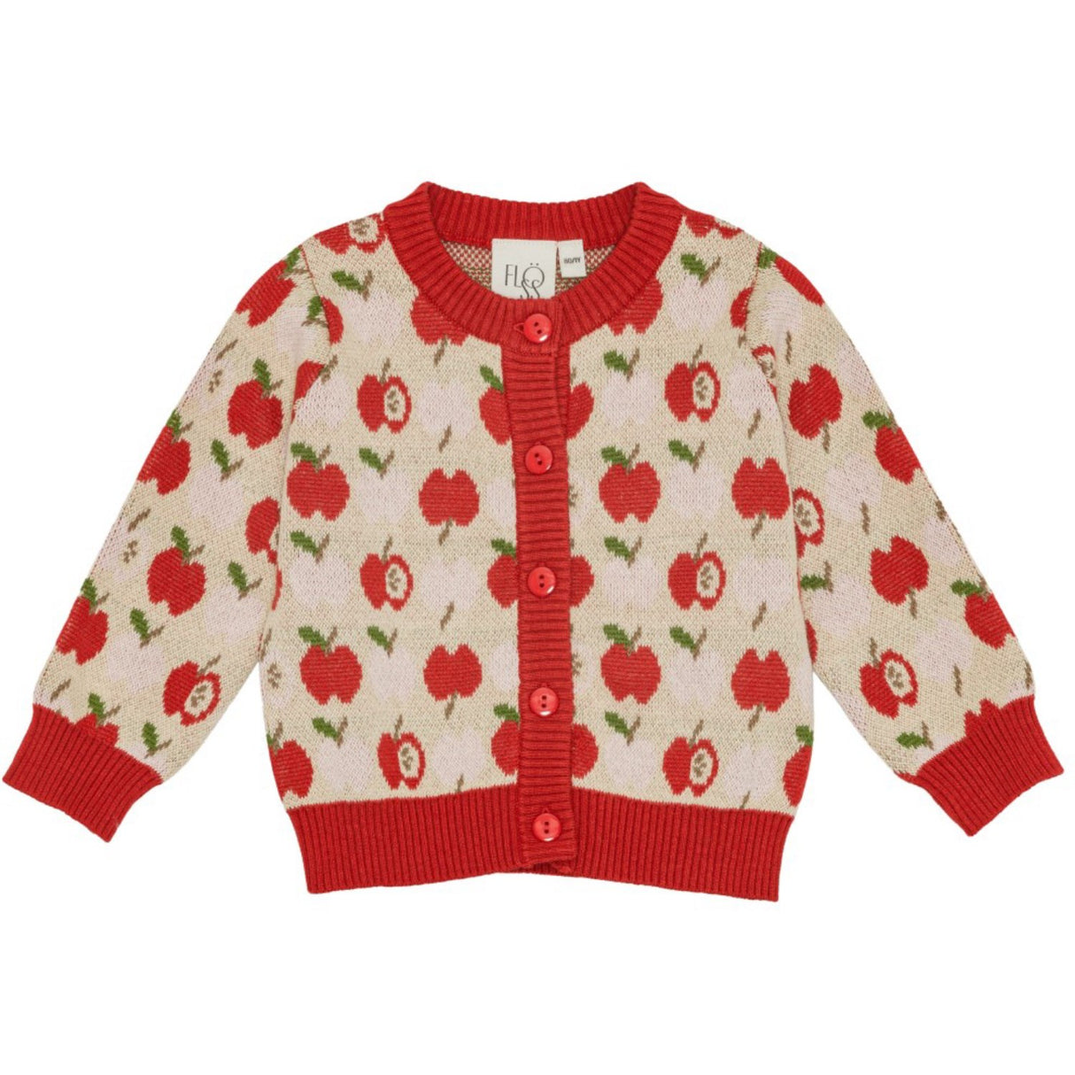 Flöss Red Apple Apple Strikk Cardigan