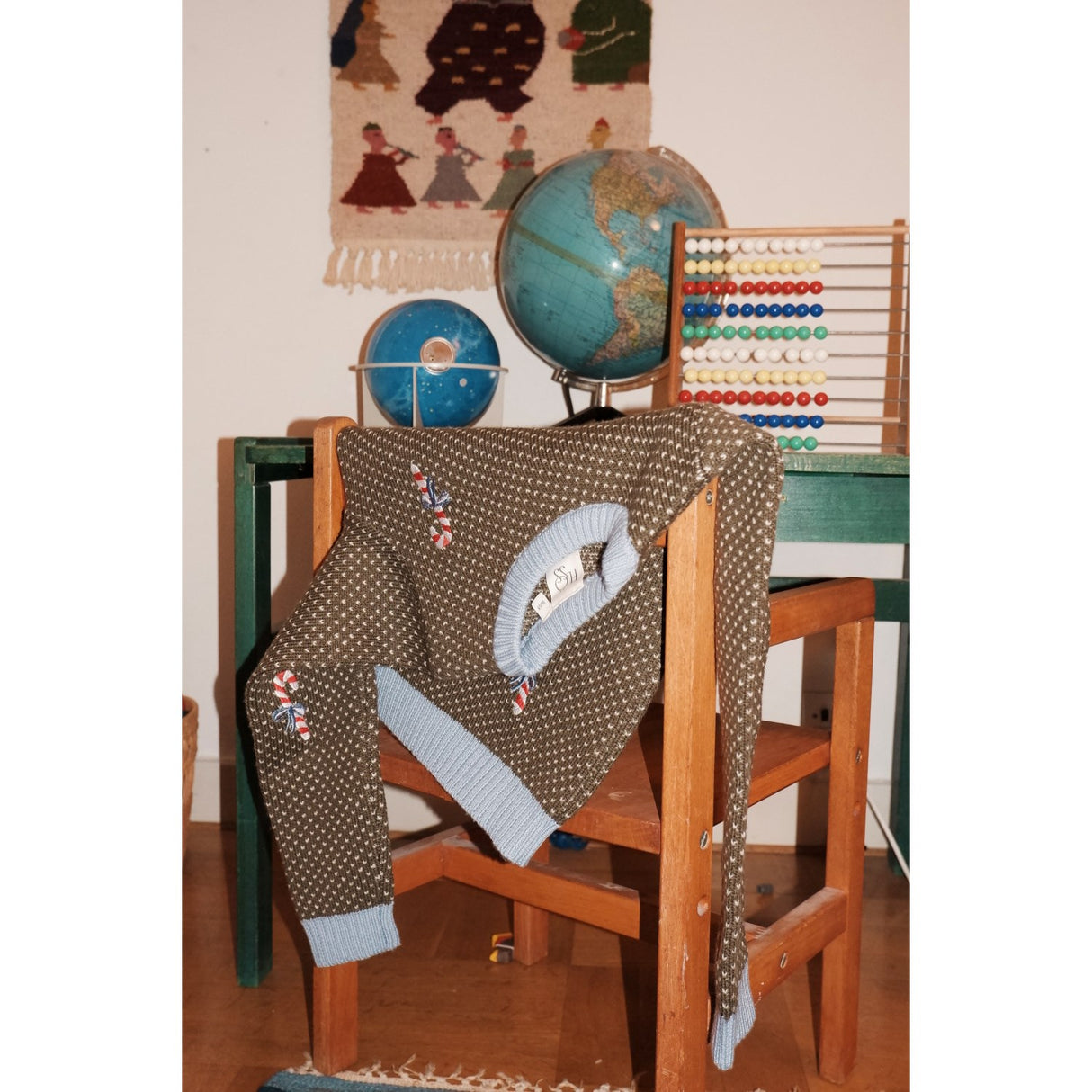 Flöss Dark Green Christmas Jasper Sweater