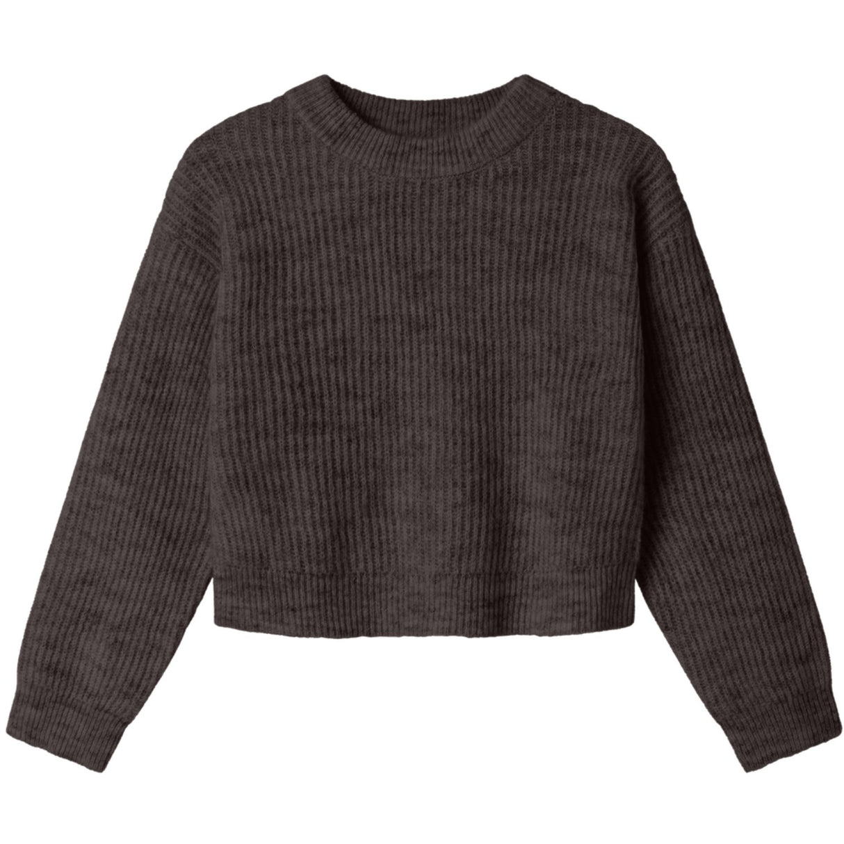 Name It Seal Brown Nkfholly Ls Boxy Kort Strikk Noos