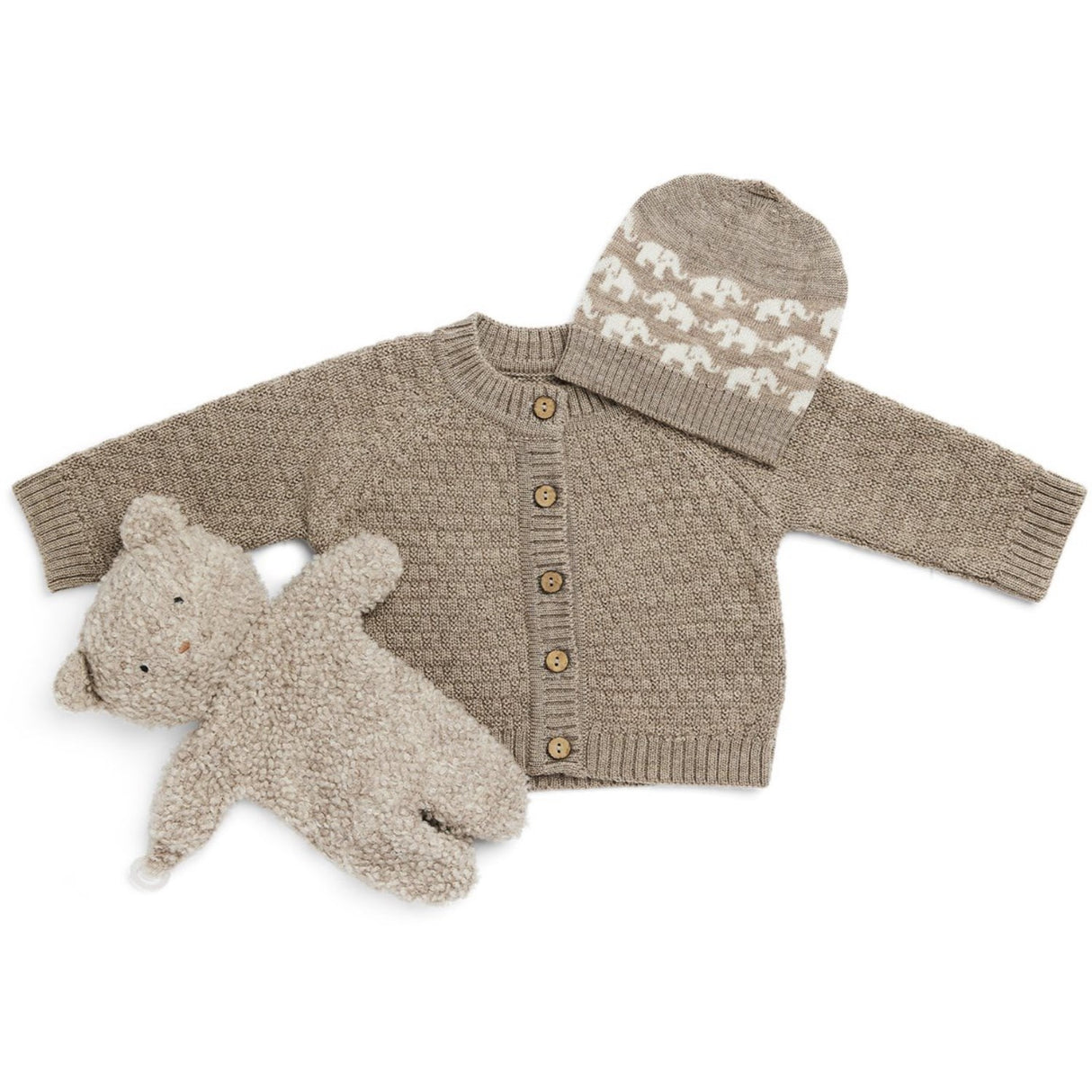 Smallstuff Nature Melange Cardigan Square Strikk Merino Ull