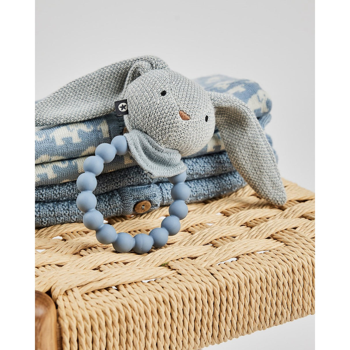 Smallstuff Blue Vest Ao Elephants Merino Ull