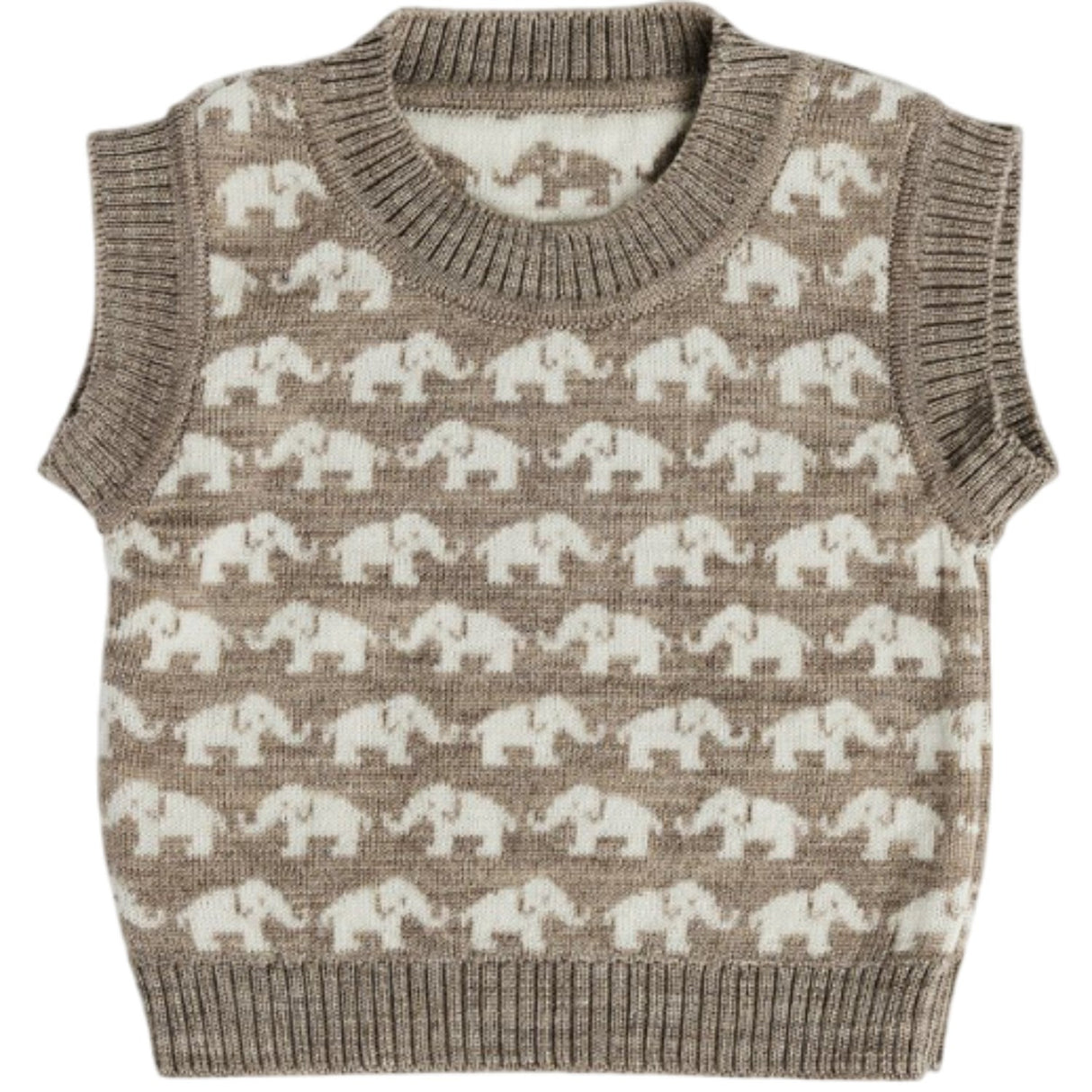 Smallstuff Nature Melange Vest Ao Elephants Merino Ull