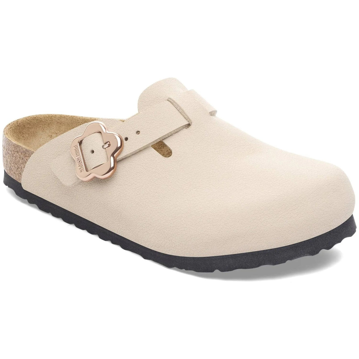 Birkenstock Boston Kids Flower Buckle BF Sandcastle