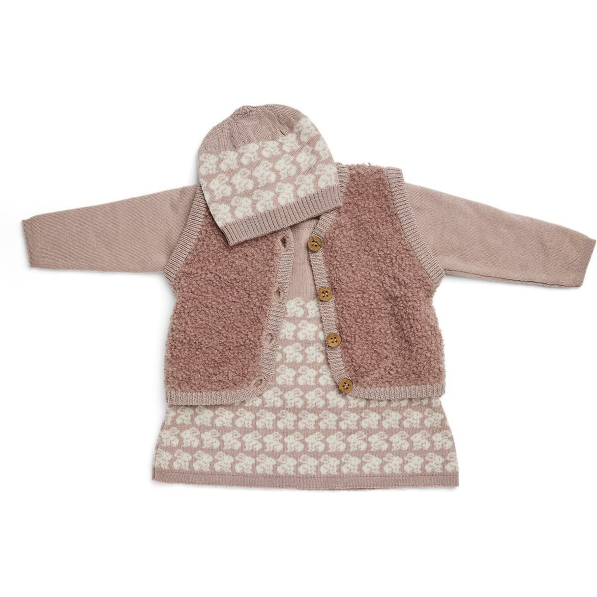 Smallstuff Powder Kjole Ao Rabbits Merino Ull