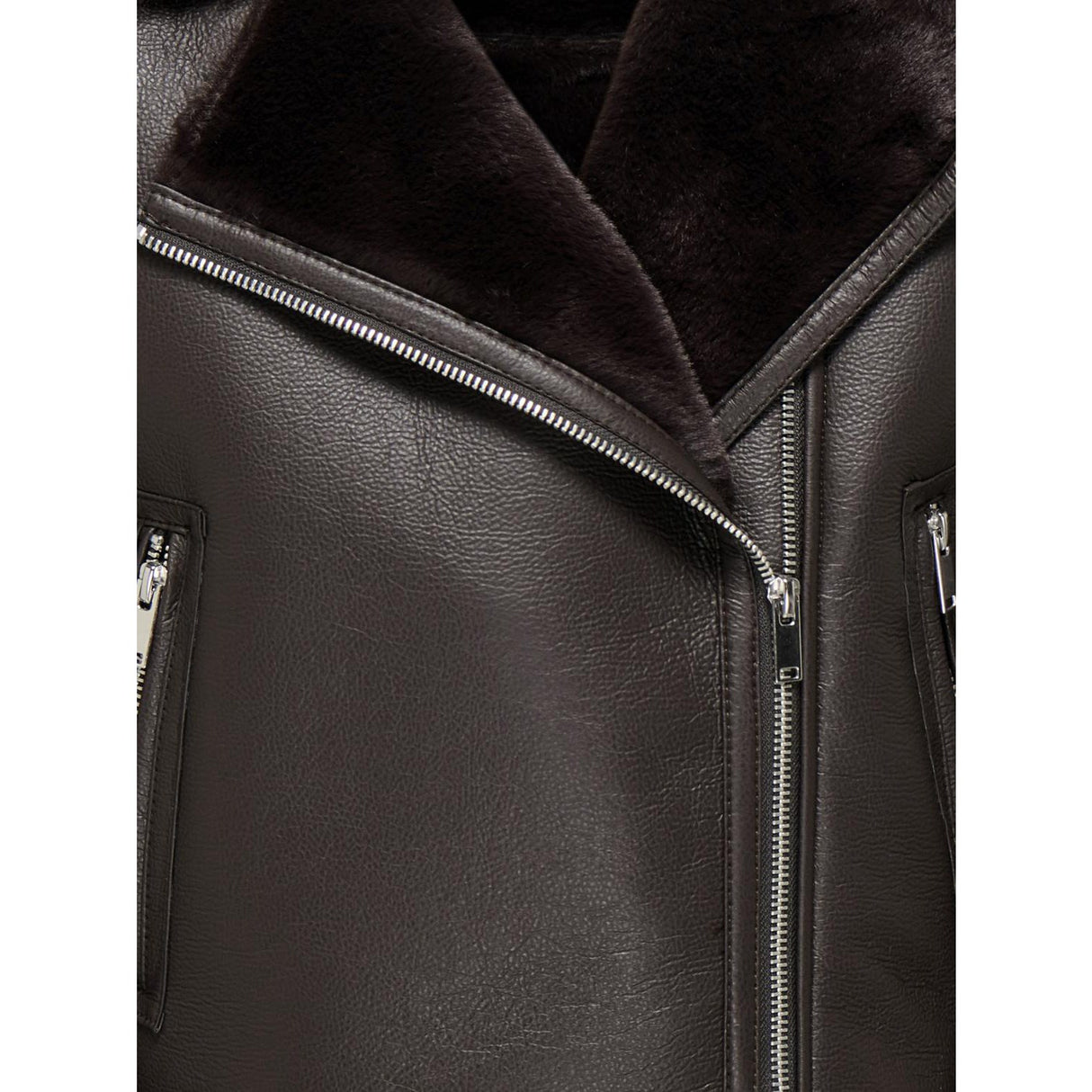 kids ONLY Black Coffee Kogstarry Bonded Teddybjørn Jakke Otw