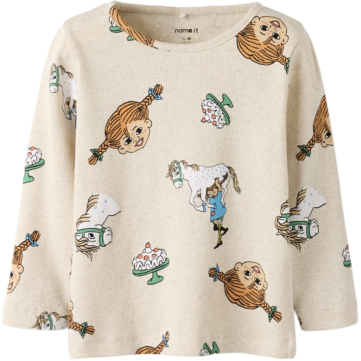 Name It Peyote Melange Nmfsoca Pippi Ls Topp Sky