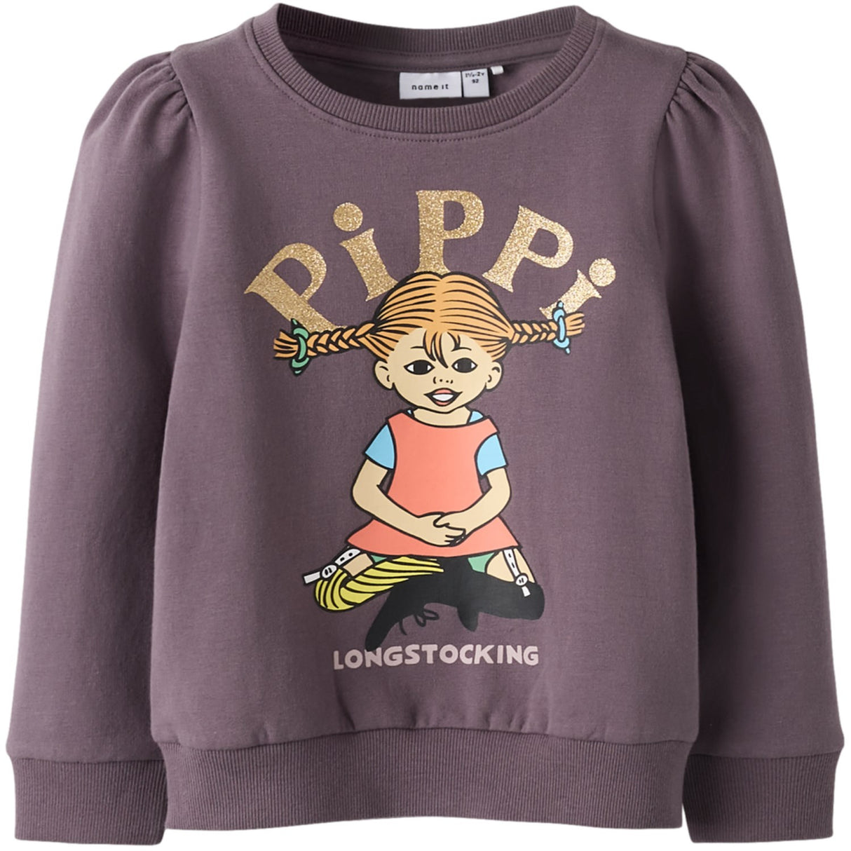 Name It Moonscape Nmfsovej Pippi Sweat Bru Sky