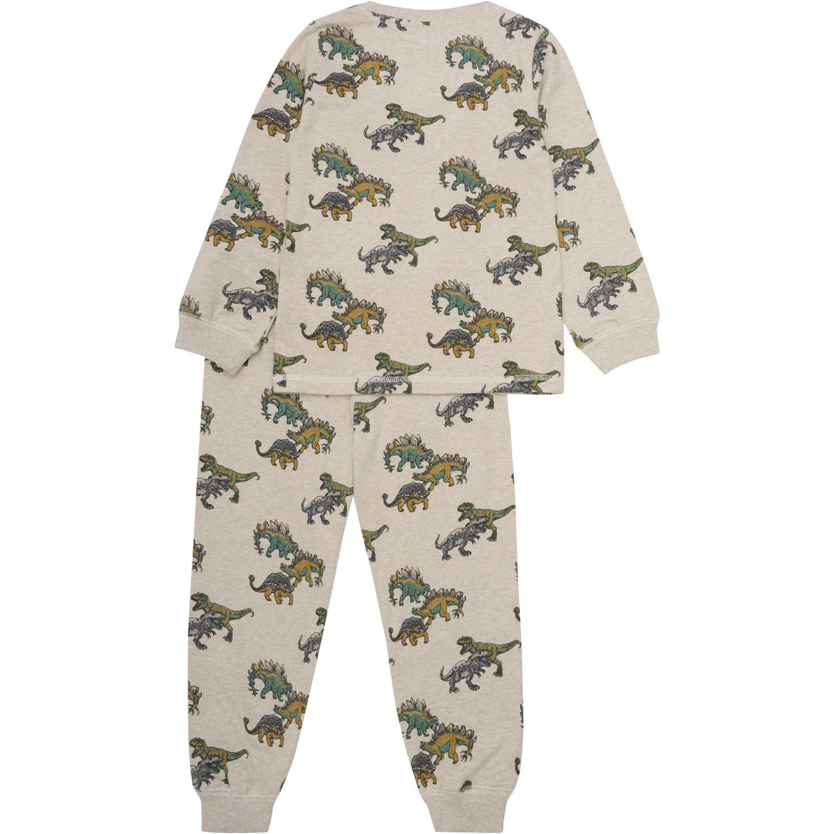 Minymo Beige Melange Pyjamas Ls Sett Aop