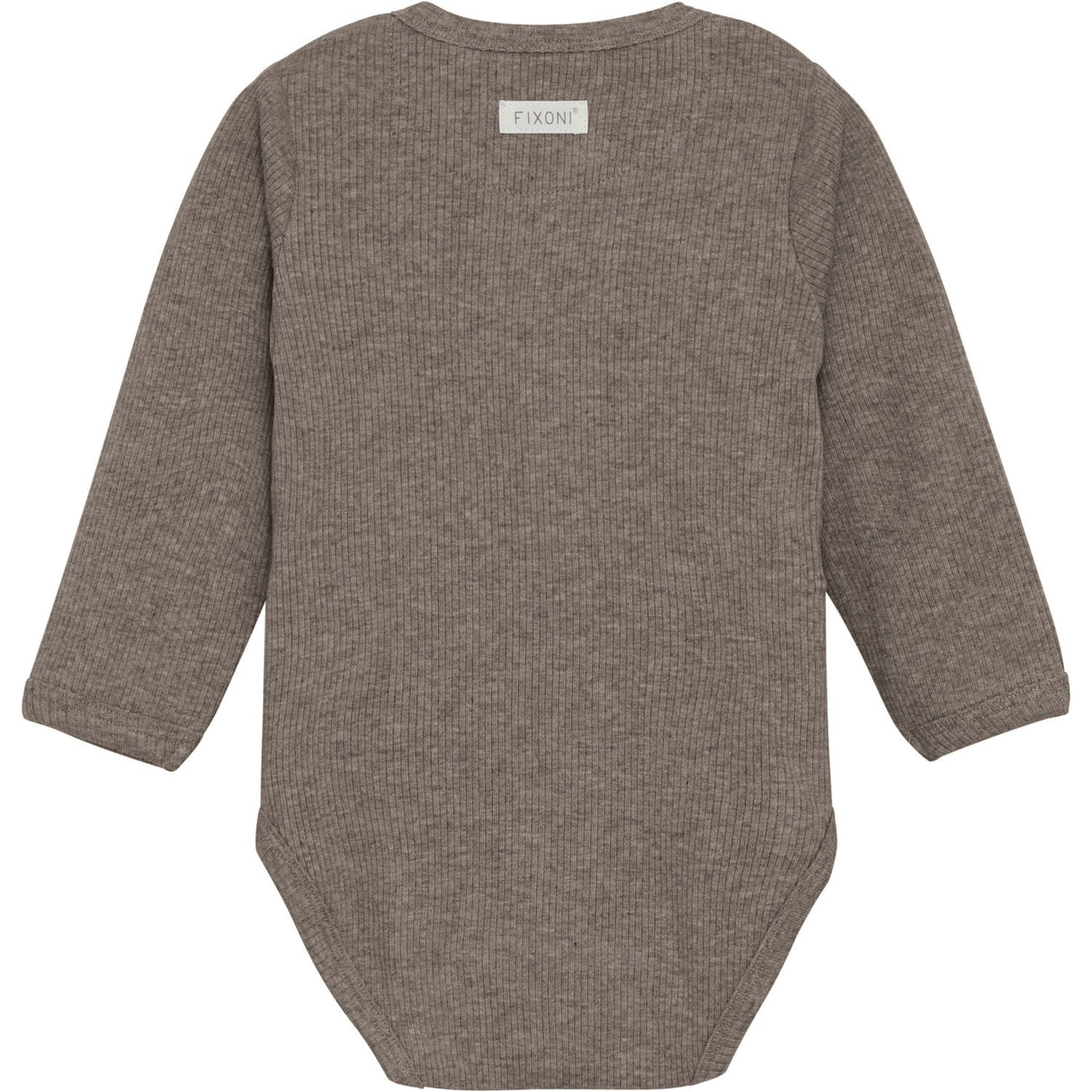 FIXONI Coffee Quartz Melange Omslags Body Ls Melange Rib