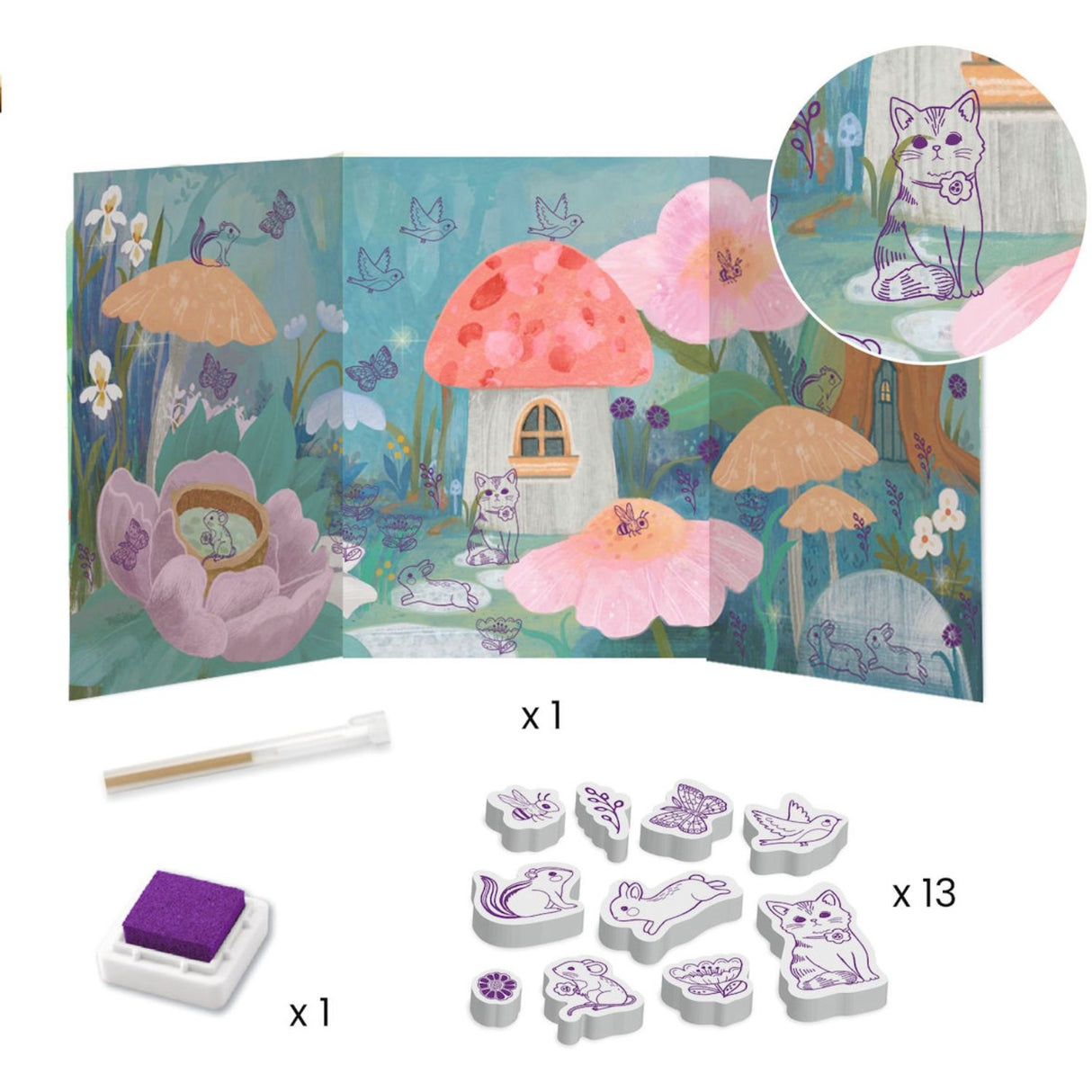 Djeco Kreativt Aktivitetssæt Fluffy Dyr