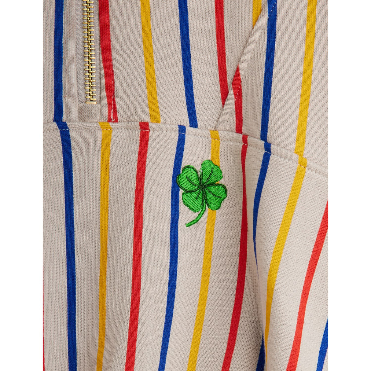 Mini Rodini Multi Clover Emb Half Zip Collegegenser