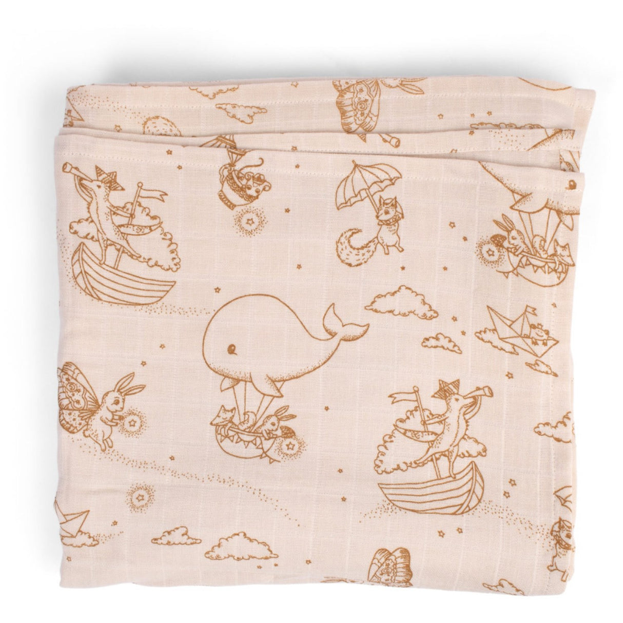 FILIBABBA Dreamy Adventurers Muslin Svøp Diaper 120x120 Cm Gots