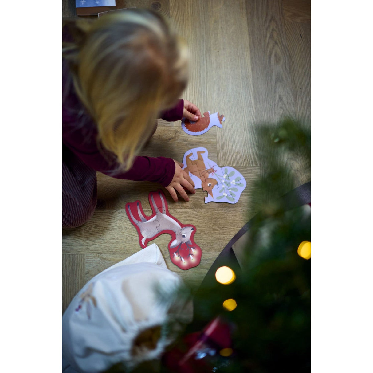 FILIBABBA Forest Friends Sett Of 4 Puzzles Wonderful Winter