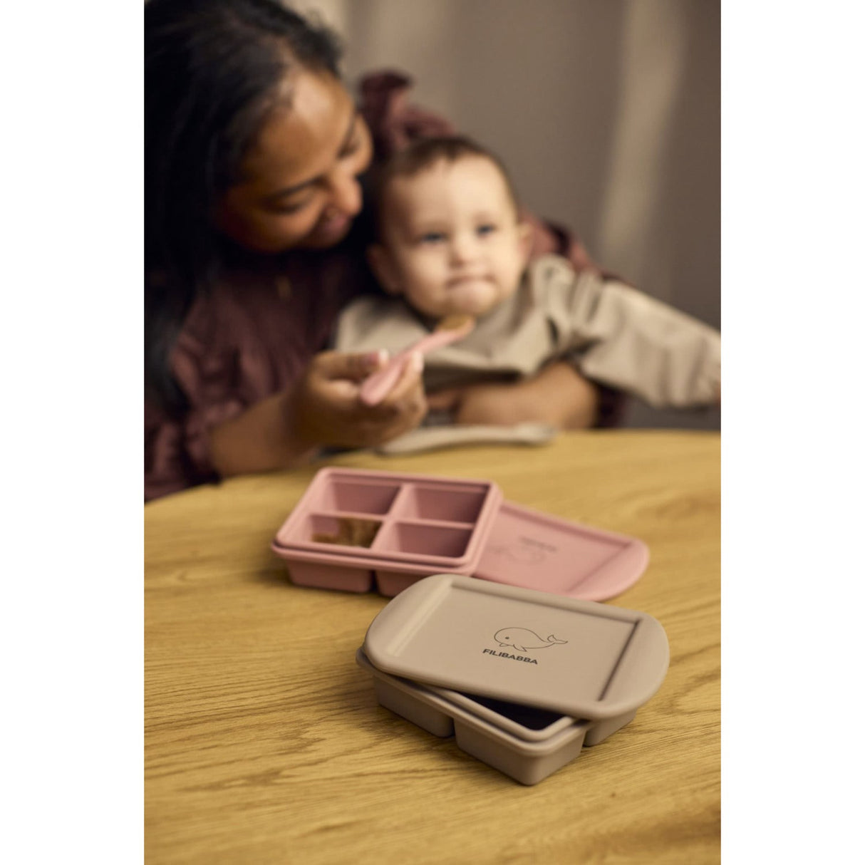 FILIBABBA Rose Mix Baby Food Freezer Tray 4x65 Ml 2-Pakning