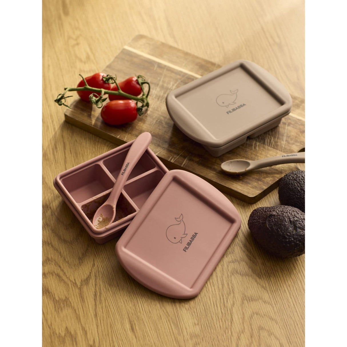 FILIBABBA Rose Mix Baby Food Freezer Tray 4x65 Ml 2-Pakning