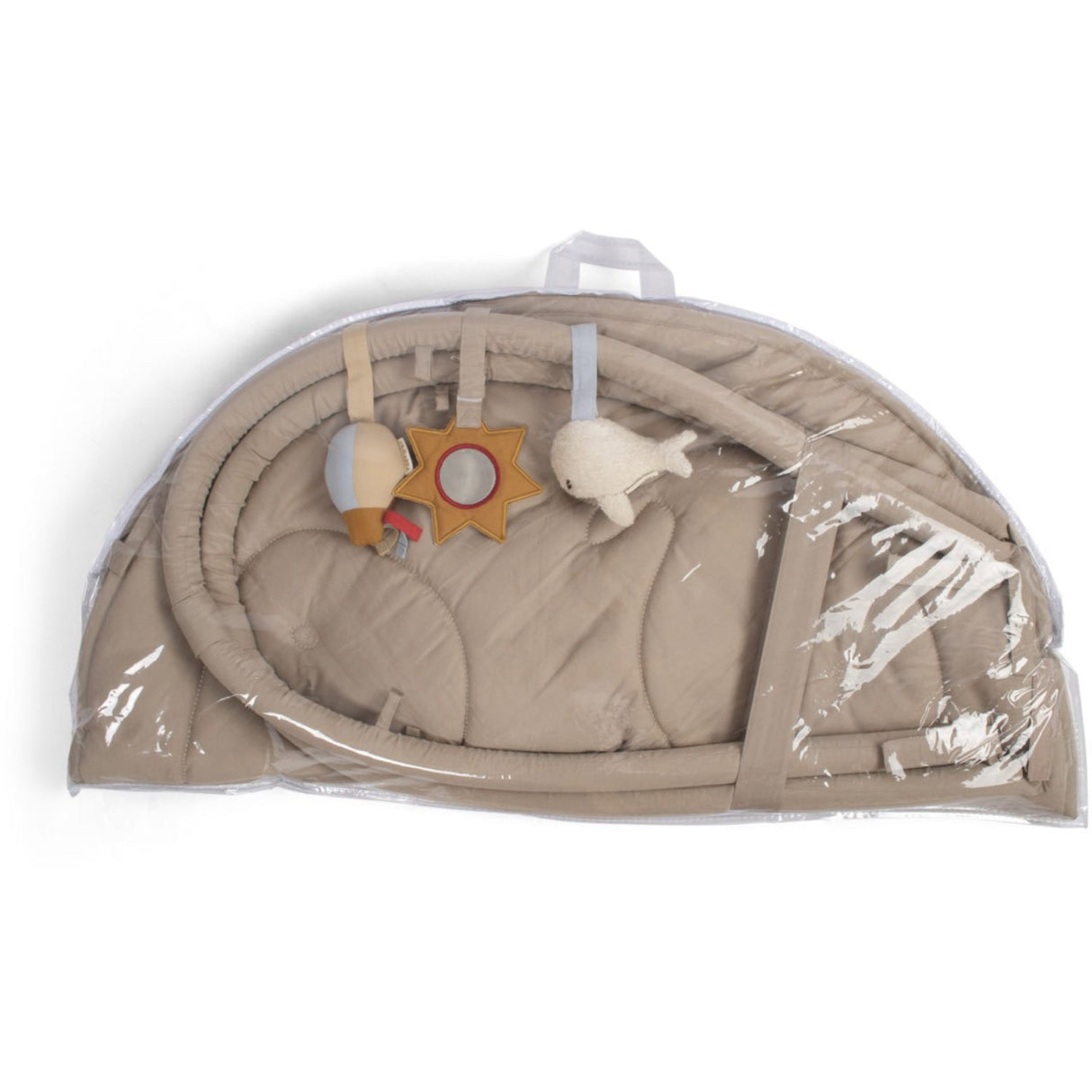 FILIBABBA Beige Fjord Activity Gym Including 3 Sensory Toys