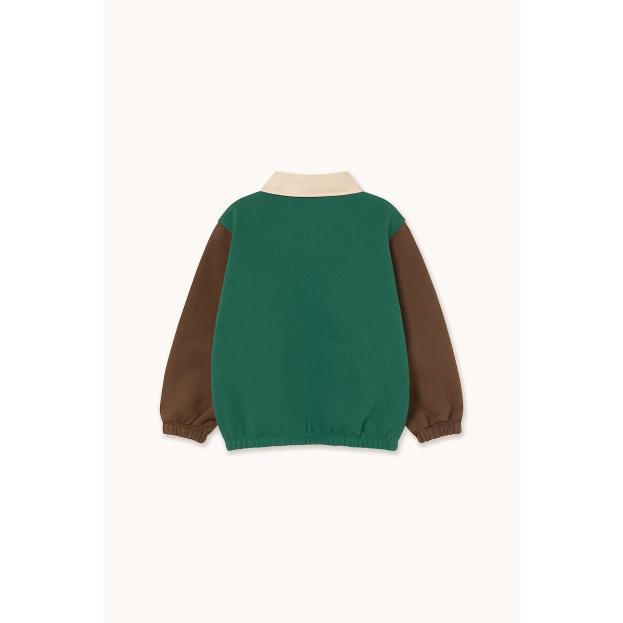 TinyCottons Dark Green Farge Block Polo Sleeve T-Shirt