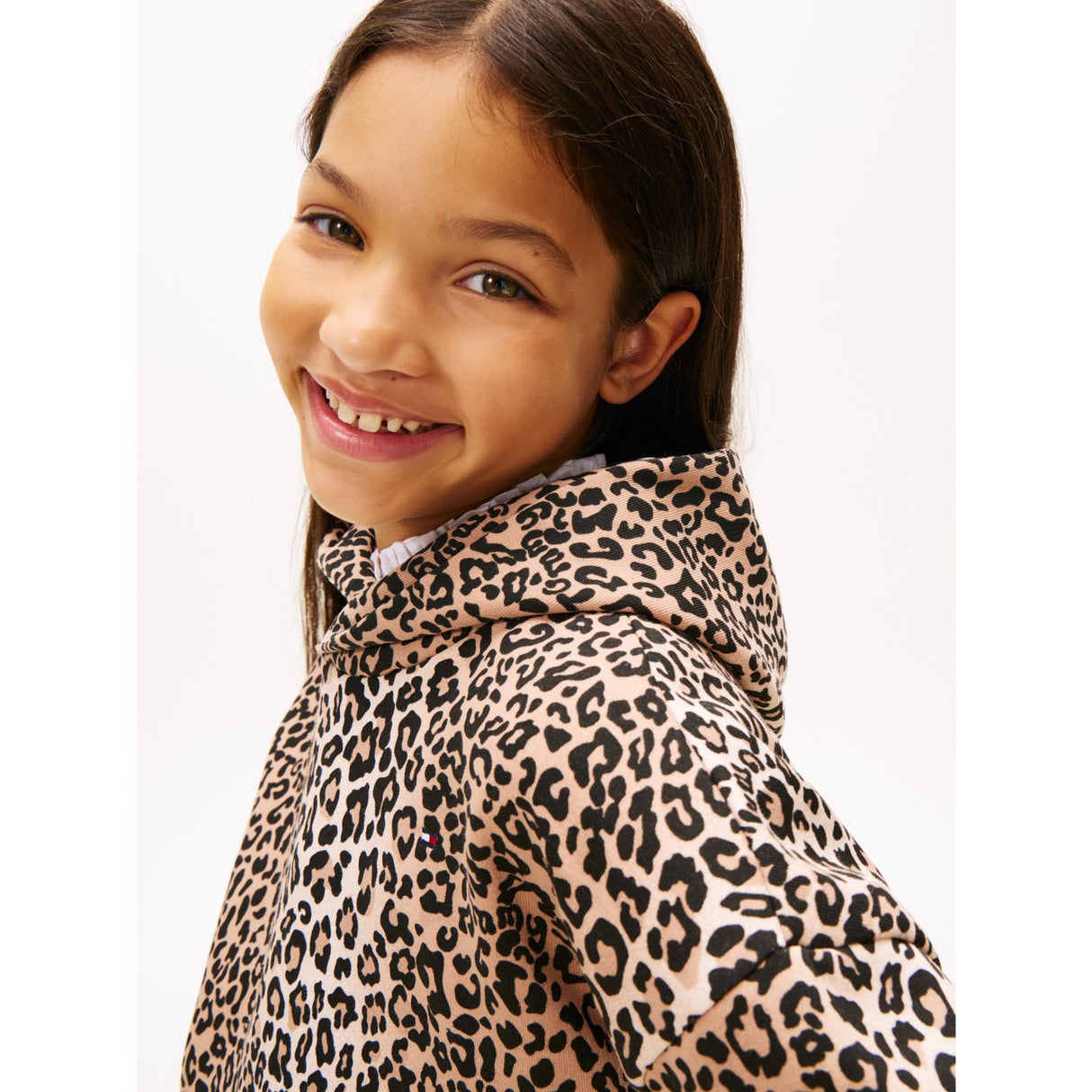 Tommy Hilfiger Leopard Print Leopard Hettegenser