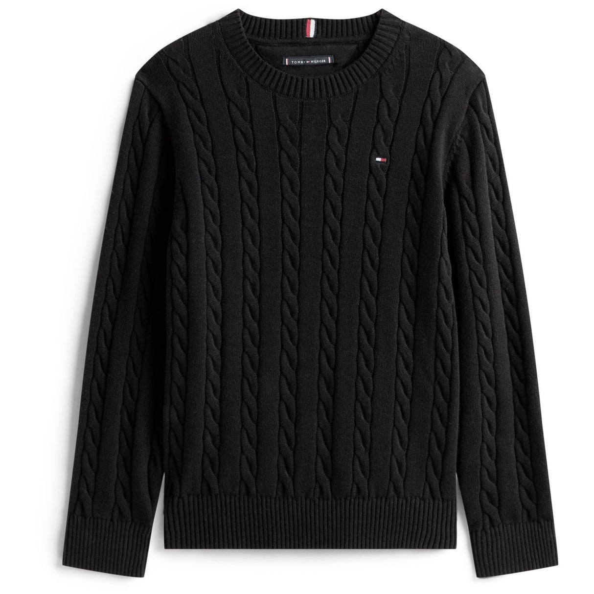 Tommy Hilfiger Black Bomull Cable Sweater