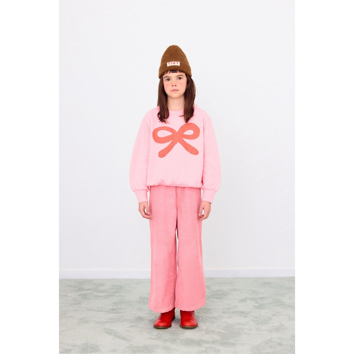 TinyCottons Pink Worm Graphic Collegegenser