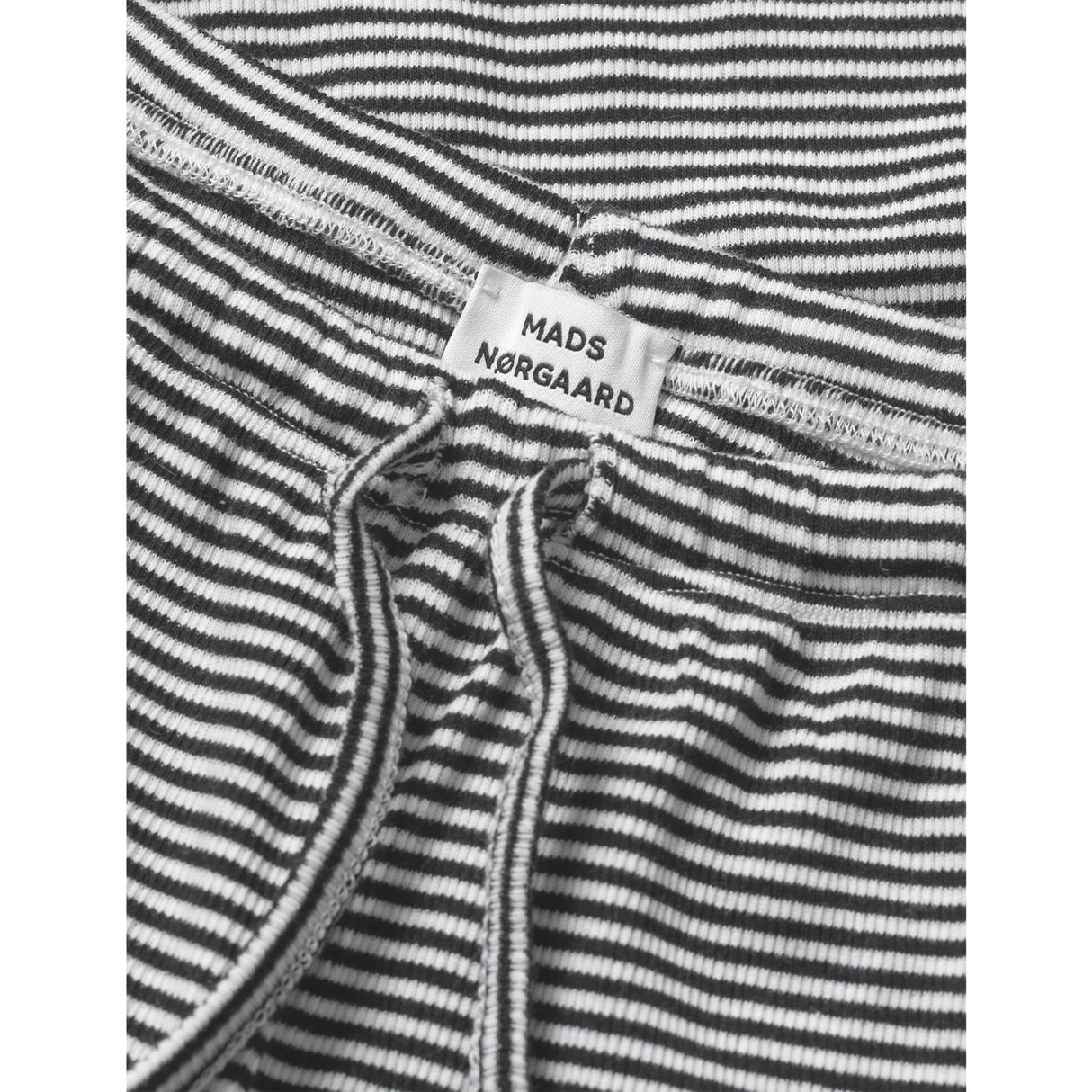 Mads Nørgaard Black/Vanilla Ice 2X2 Bomull Stripe Verona Bukser