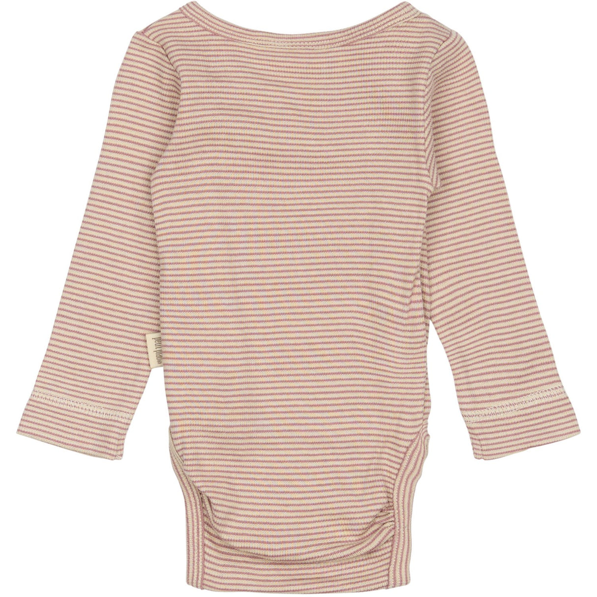 Petit Piao Nostalgic Rose/Dark Off White PPDian Body L/S Fold Over Stripe NOOS