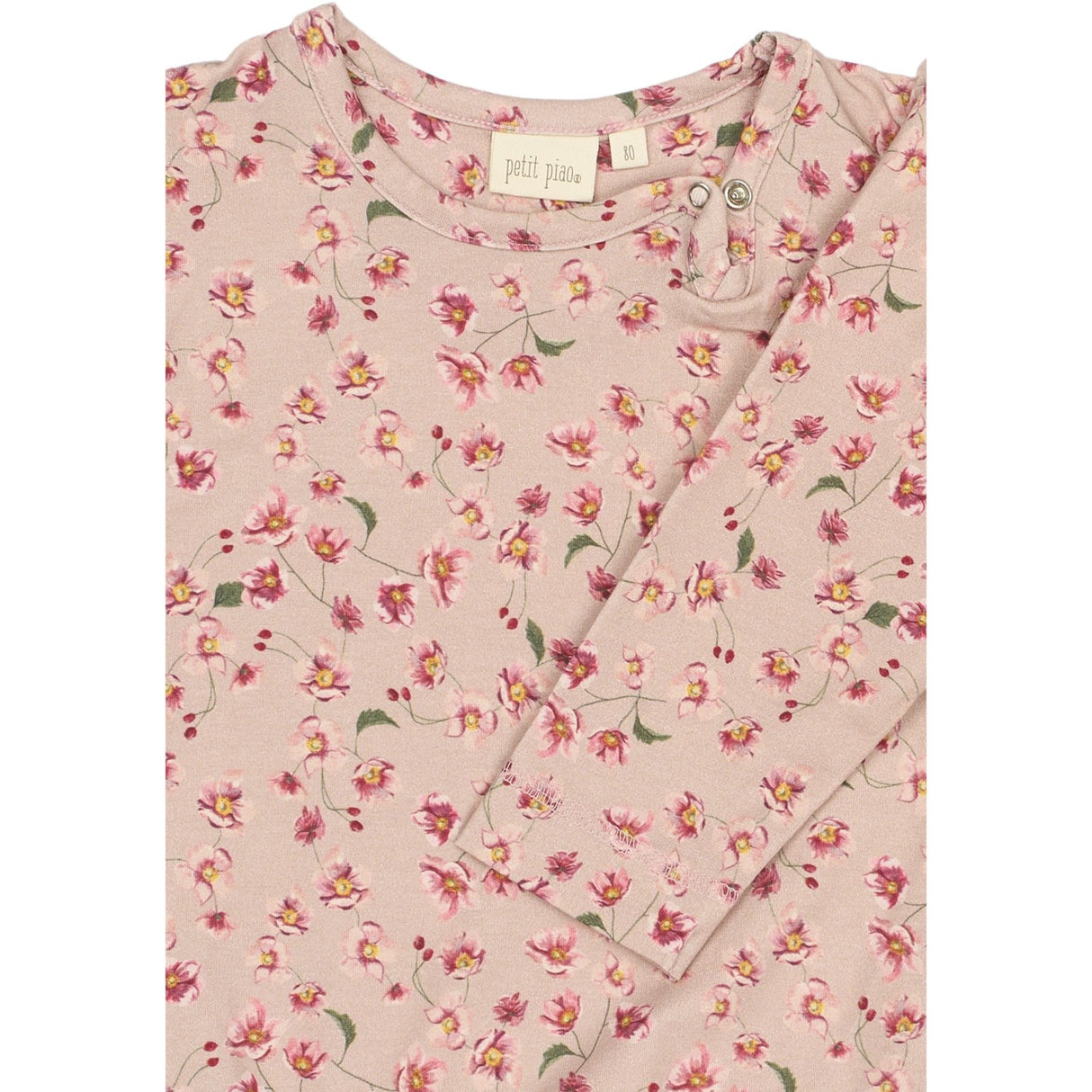 Petit Piao Autumn Anemon Kjole L/S Gather Printed