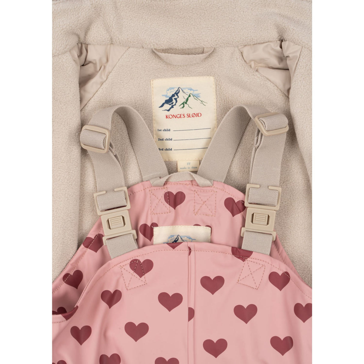 Konges Sløjd Amour Pink Rainy Palme Sett Girl