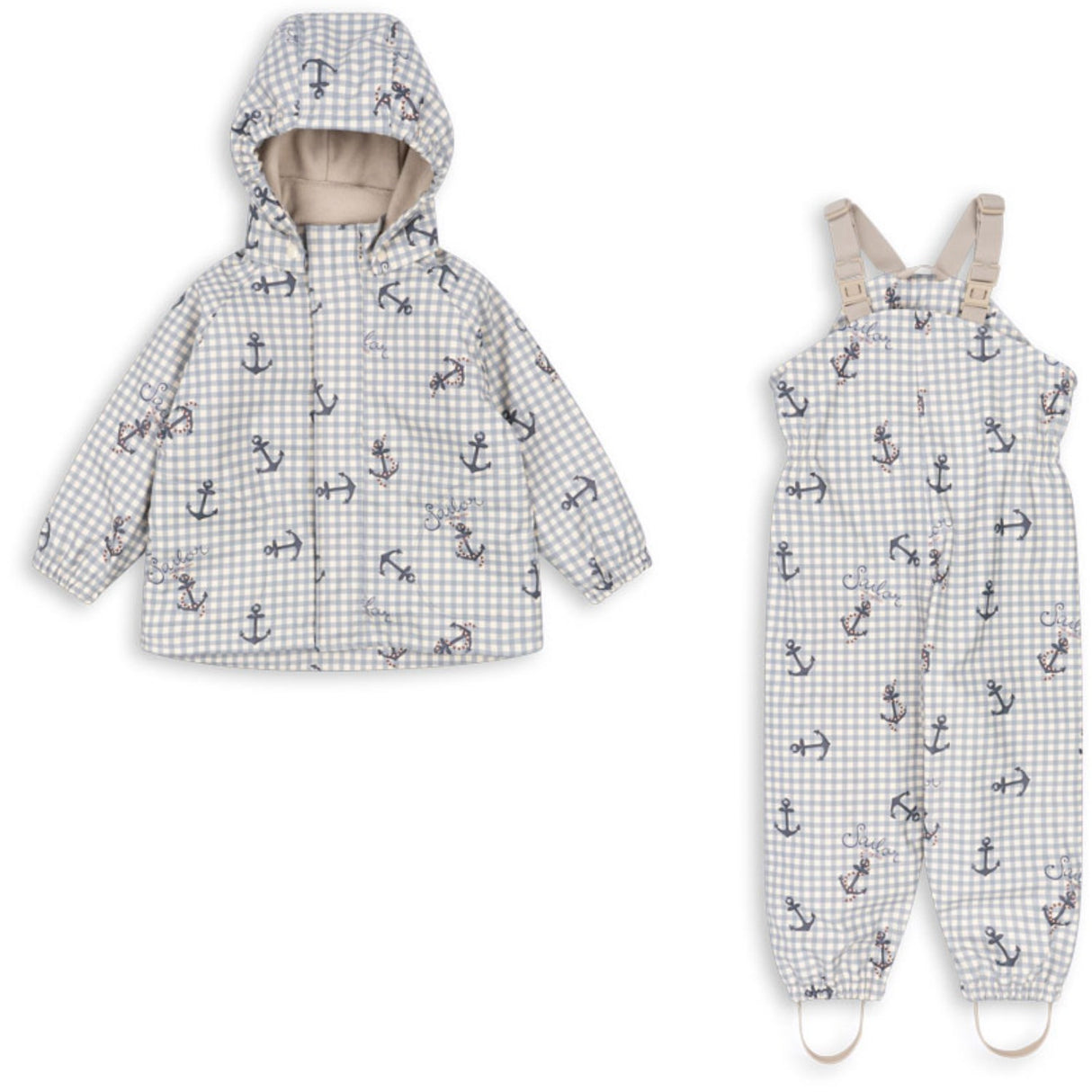 Konges Sløjd Sailor Check Rainy Palme Sett