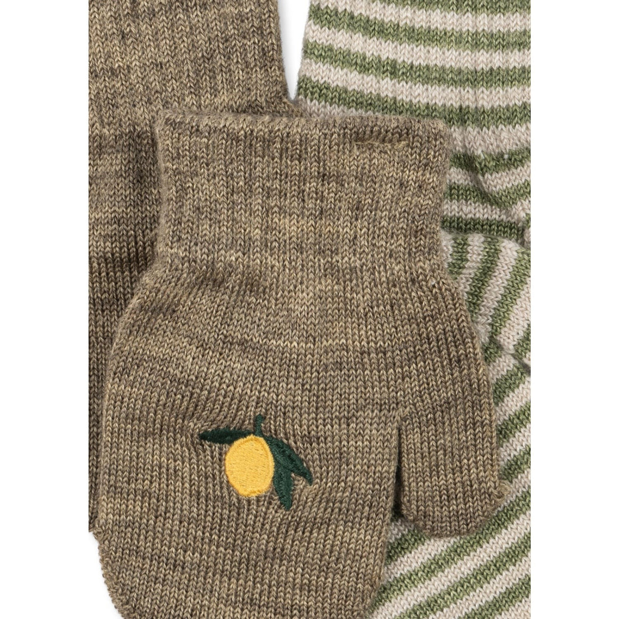 Konges Sløjd Lemon/Stripe 2 Pakke Filla Votter