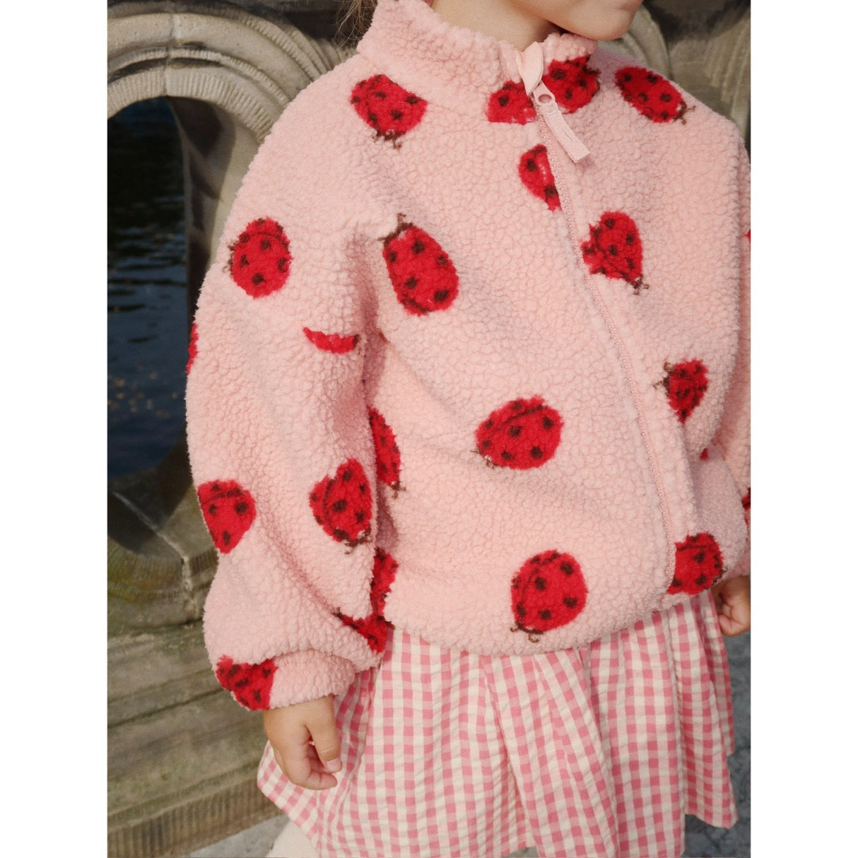 Konges Sløjd Ladybug Pink Jody Teddybjørn Jakke Grs