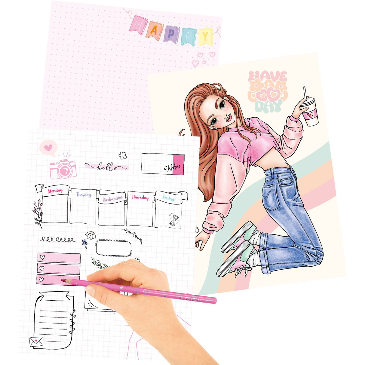 TOPModel Mood Colouring Bok Med Light Og Sound English