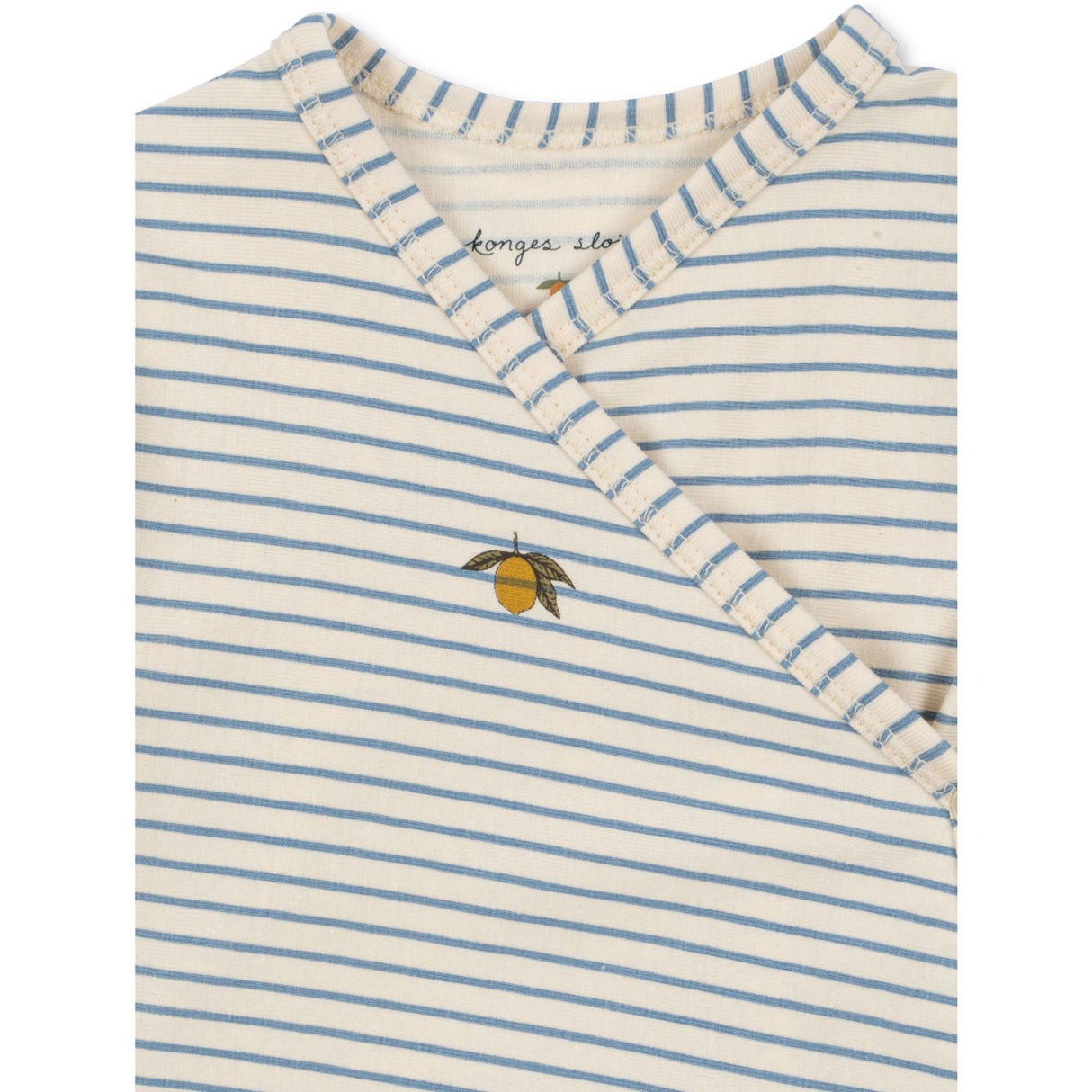 Konges Sløjd Stripe Bluie Basic Newborn Onesie GOTS