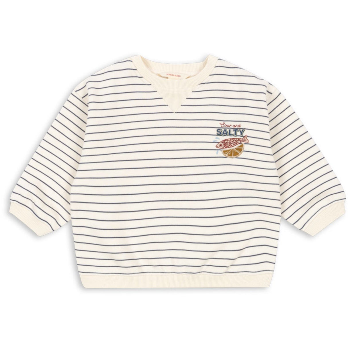 Konges Sløjd Captains Blue/Antique White Amio Sweat Skjorte Ocs