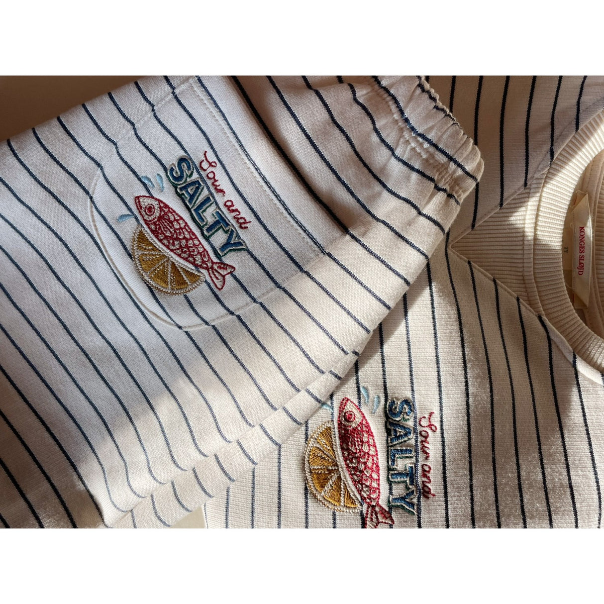 Konges Sløjd Captains Blue/Antique White Amio Sweat Skjorte Ocs