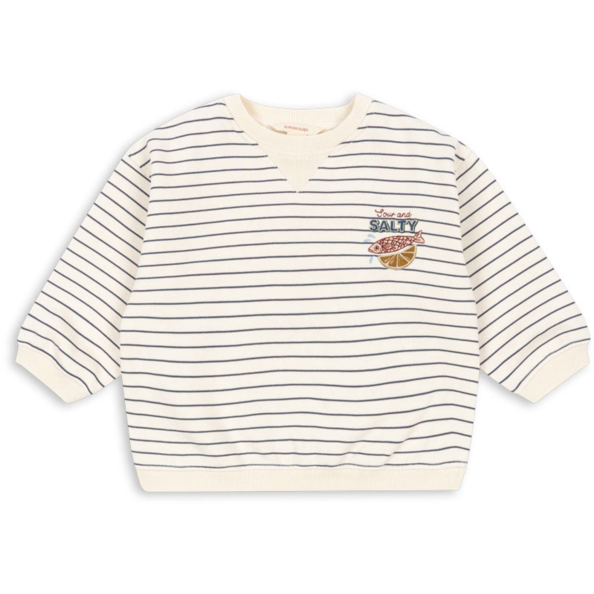 Konges Sløjd Captains Blue/Antique White Amio Sweat Skjorte Ocs