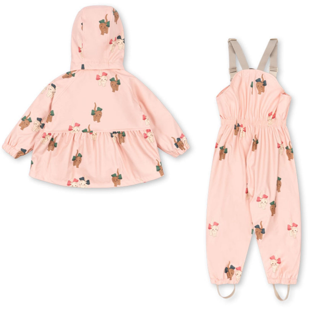 Konges Sløjd Bow Kitty Pink Rainy Palme Sett Girl