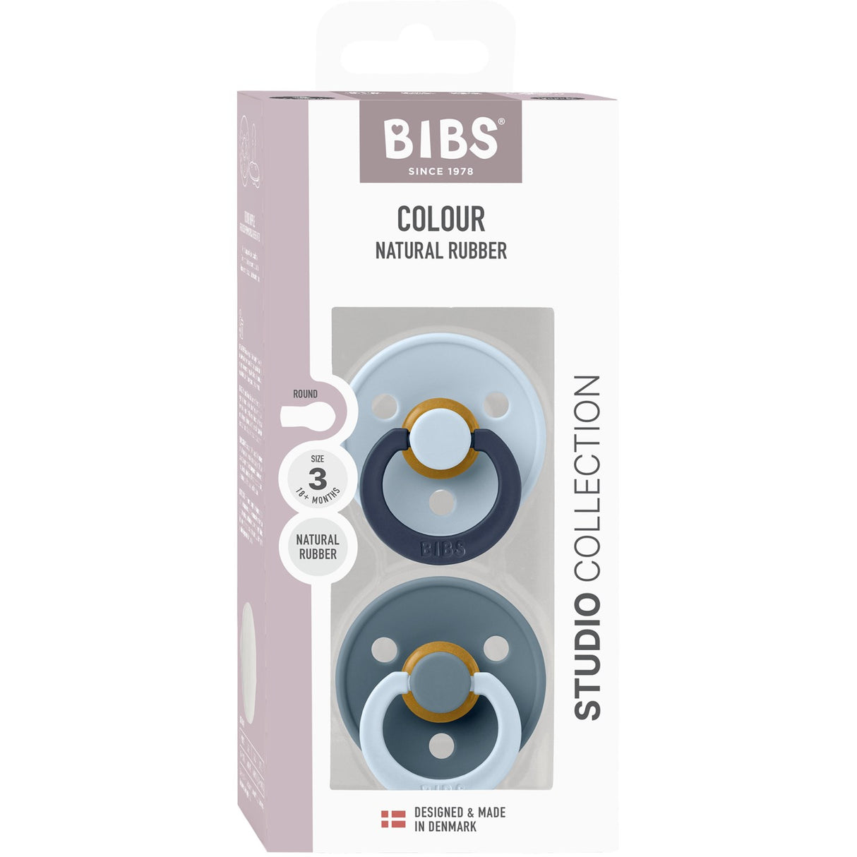 Bibs Baby Blue Smokk Studio Colour 2-Pakning Fusion Latex Petrol Mix