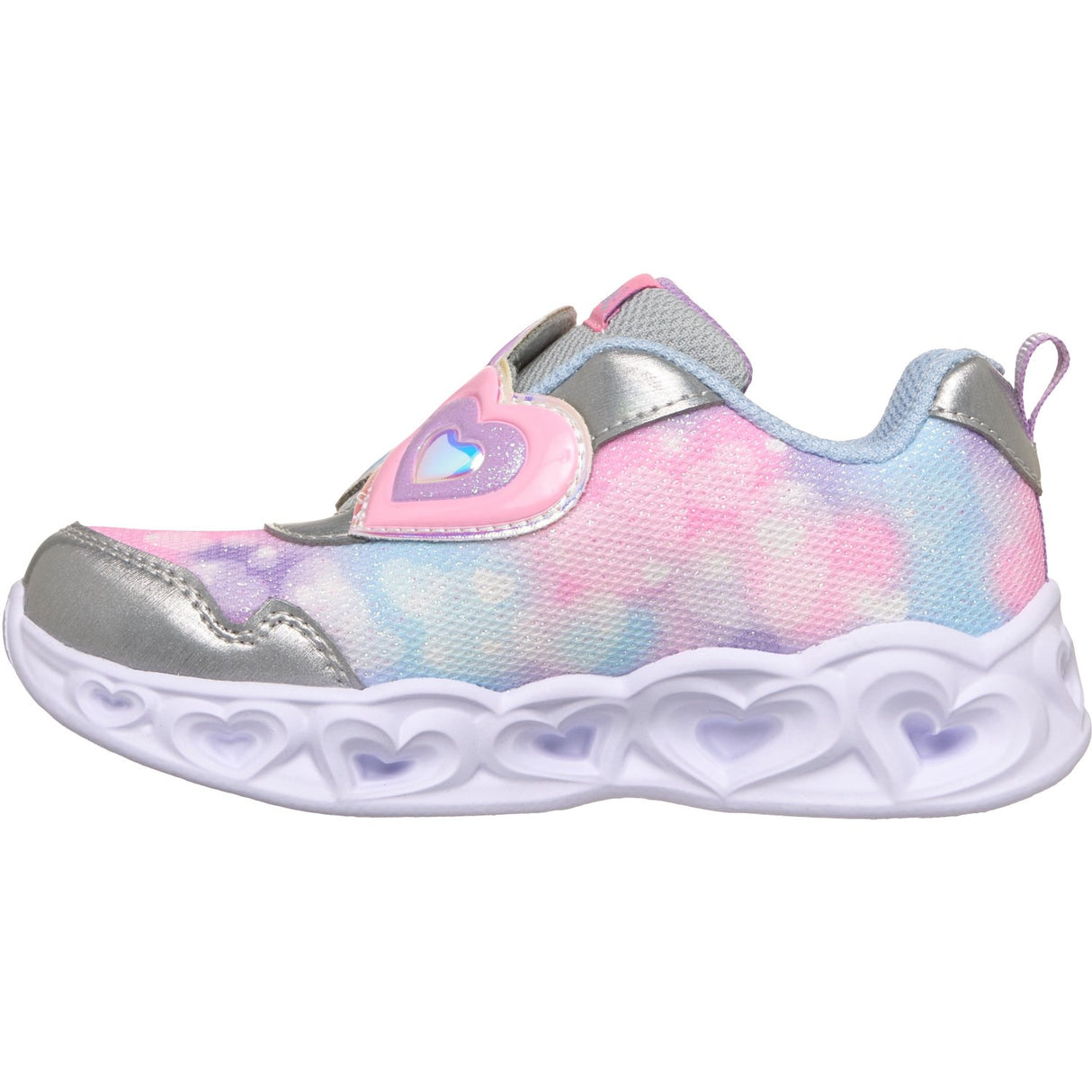 Skechers Silver Heart Lights Lovin Reflection