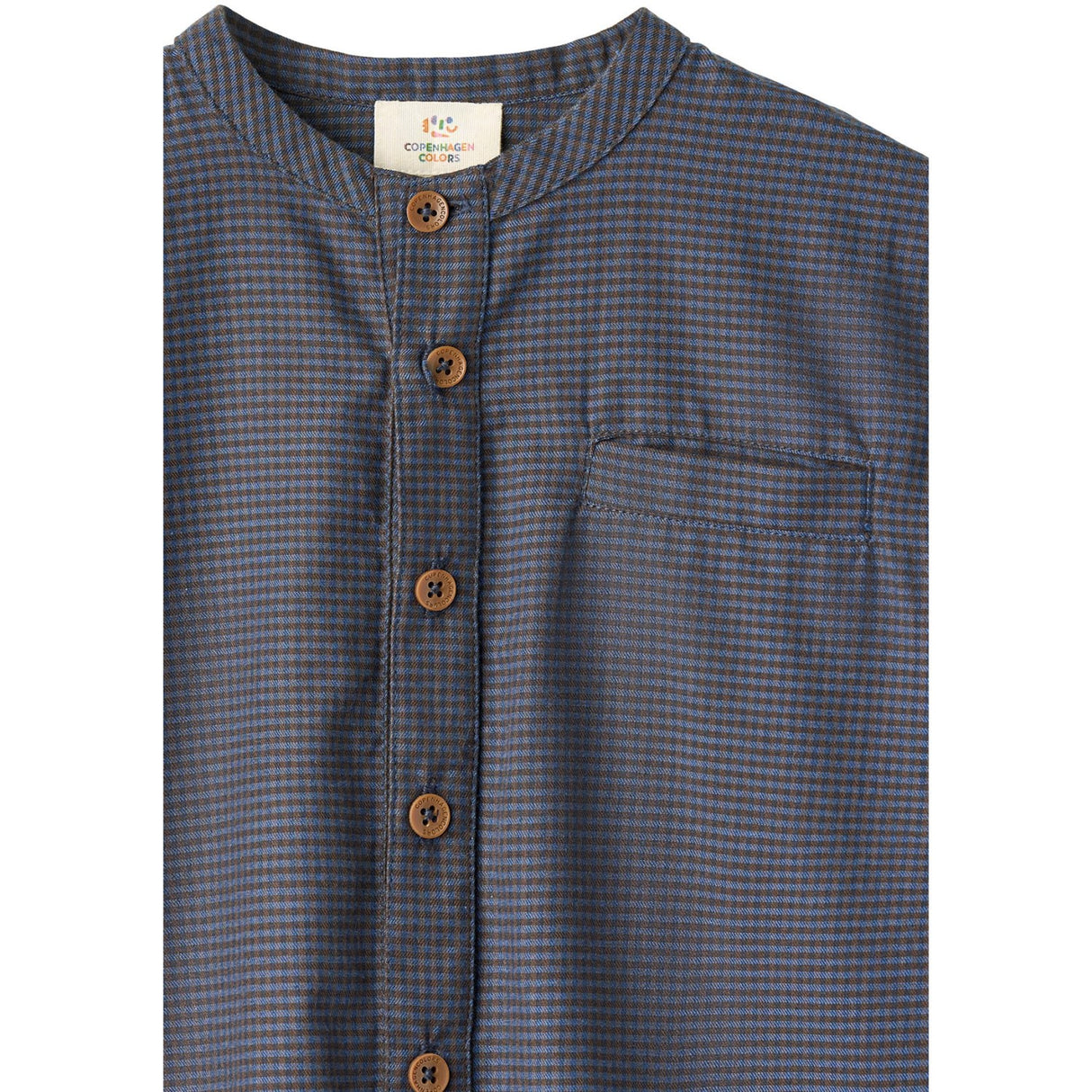 COPENHAGEN COLORS Brown/Blue Check Comb. Check Skjorte W. Placket