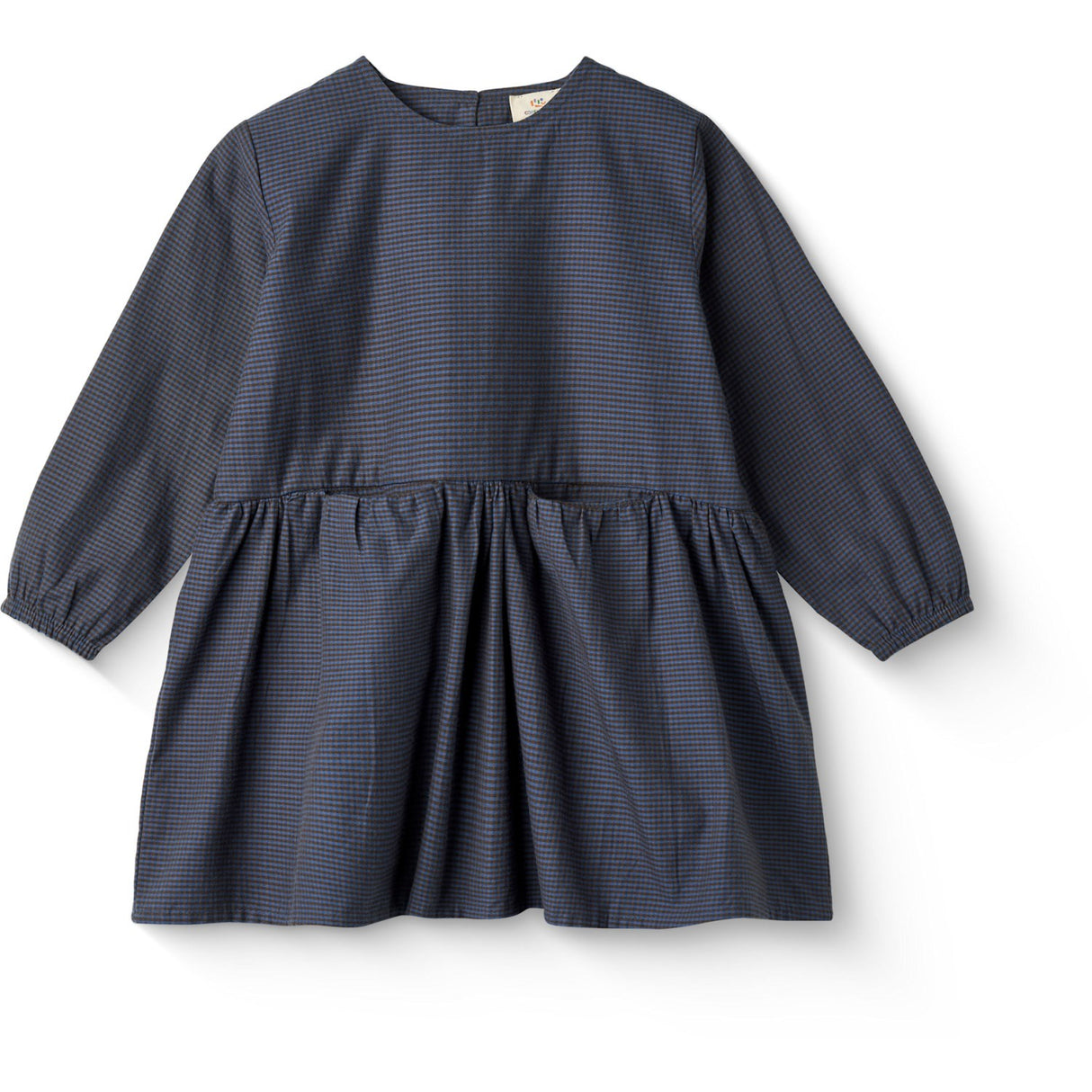 COPENHAGEN COLORS Brown/Blue Check Comb. Checkered Kjole W. Backside Bue