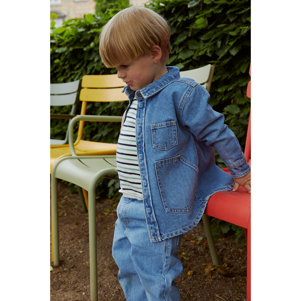 COPENHAGEN COLORS Lt Blue Indigo Washed Organic Junior Jeans - Regular Fit